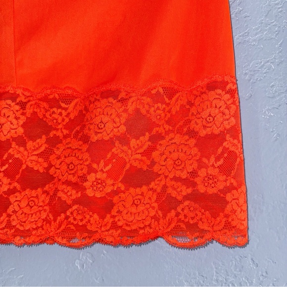 Vintage 70s Orange Vanity Fair Slip Skirt Size Small - Picture 3 of 5
